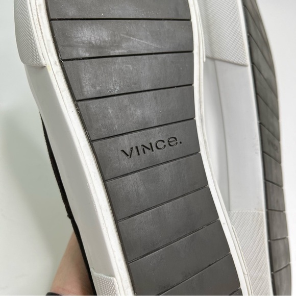 VINCE Smokey Grey Suede White Thick Chunky Platform Lace-up Sneakers Shoes - Picture 11 of 12